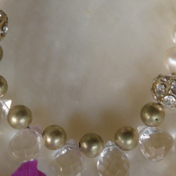Real Freshwater‎ Pearl and Crystal Necklace Opera - Picture 5 of 5